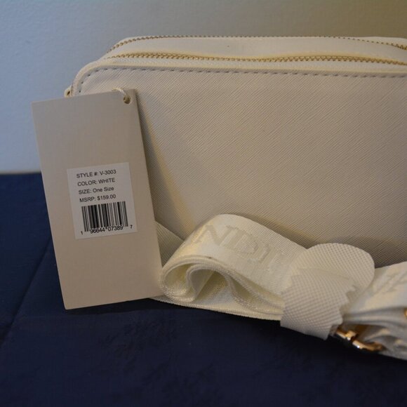 New VALENTINO ORLANDI Studded Guitar Strap Double Zip Crossbody Camera NWT - Picture 11 of 11